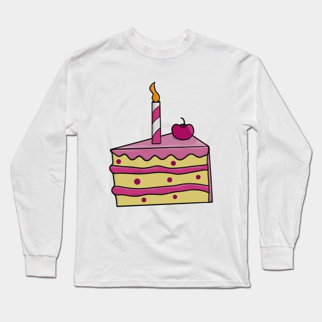 A slice of cake Long Sleeve T-Shirt by DiegoCarvalho